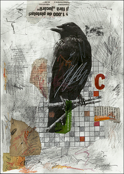 November - Mixed Media Collage by Emanuel M. Ologeanu