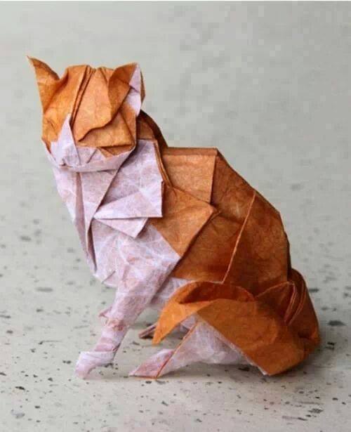 how to do origami cat art craft